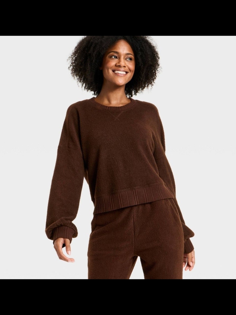 Auden Chocolate Brown Crew Neck Sweater